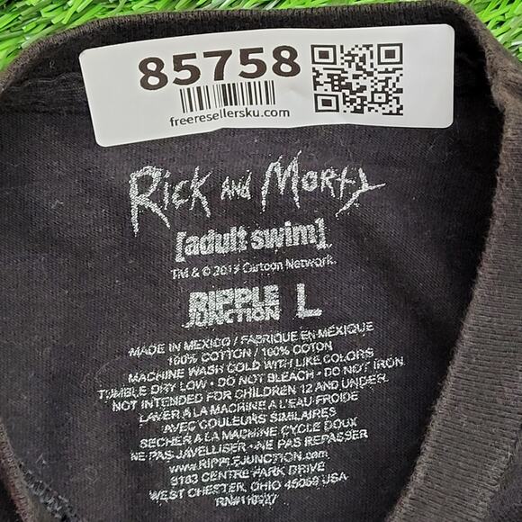 Rick-And-Morty Monster Shirt M/L 21x26 Black - Picture 4 of 12